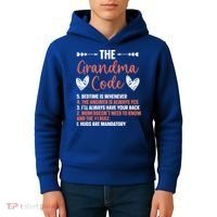 The Grandma Code Granny Grandmother Grandparent Gift Kids Hoodie thumb 4