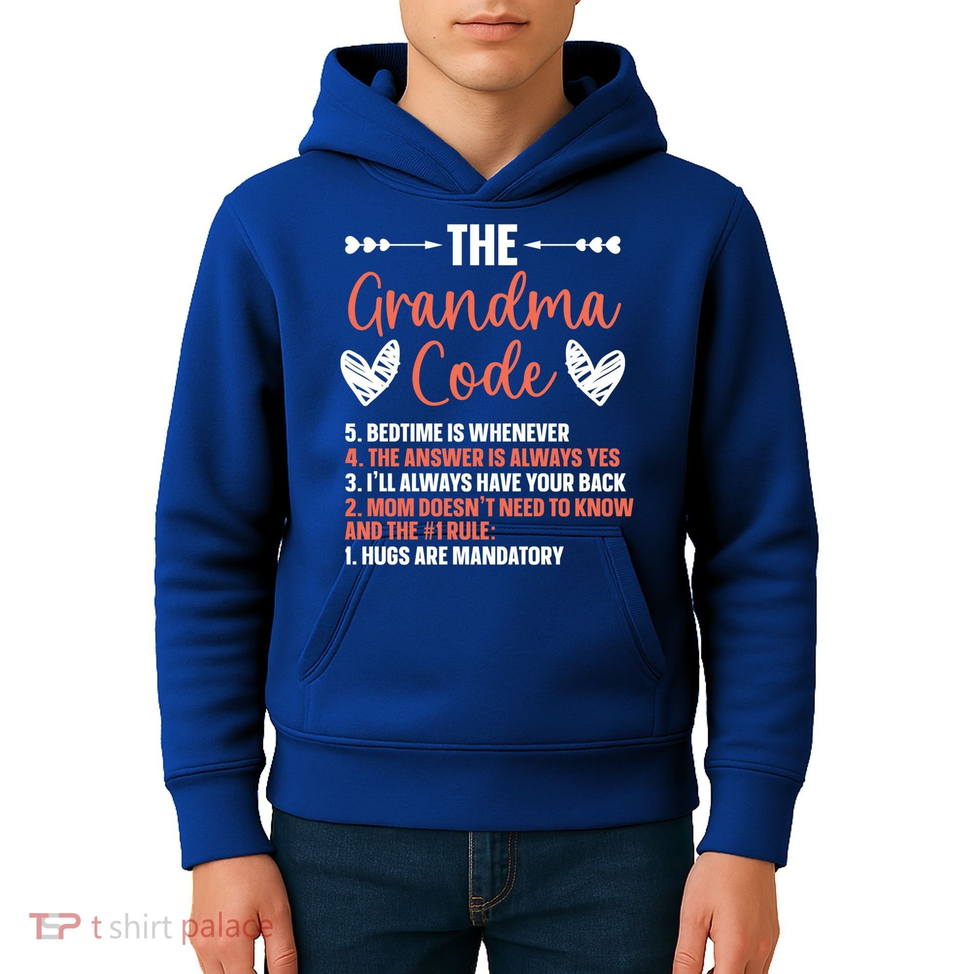 The Grandma Code Granny Grandmother Grandparent Gift Kids Hoodie