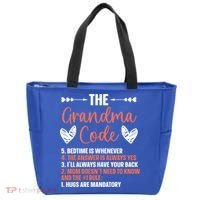 The Grandma Code Granny Grandmother Grandparent Gift Tote Bag thumb 0