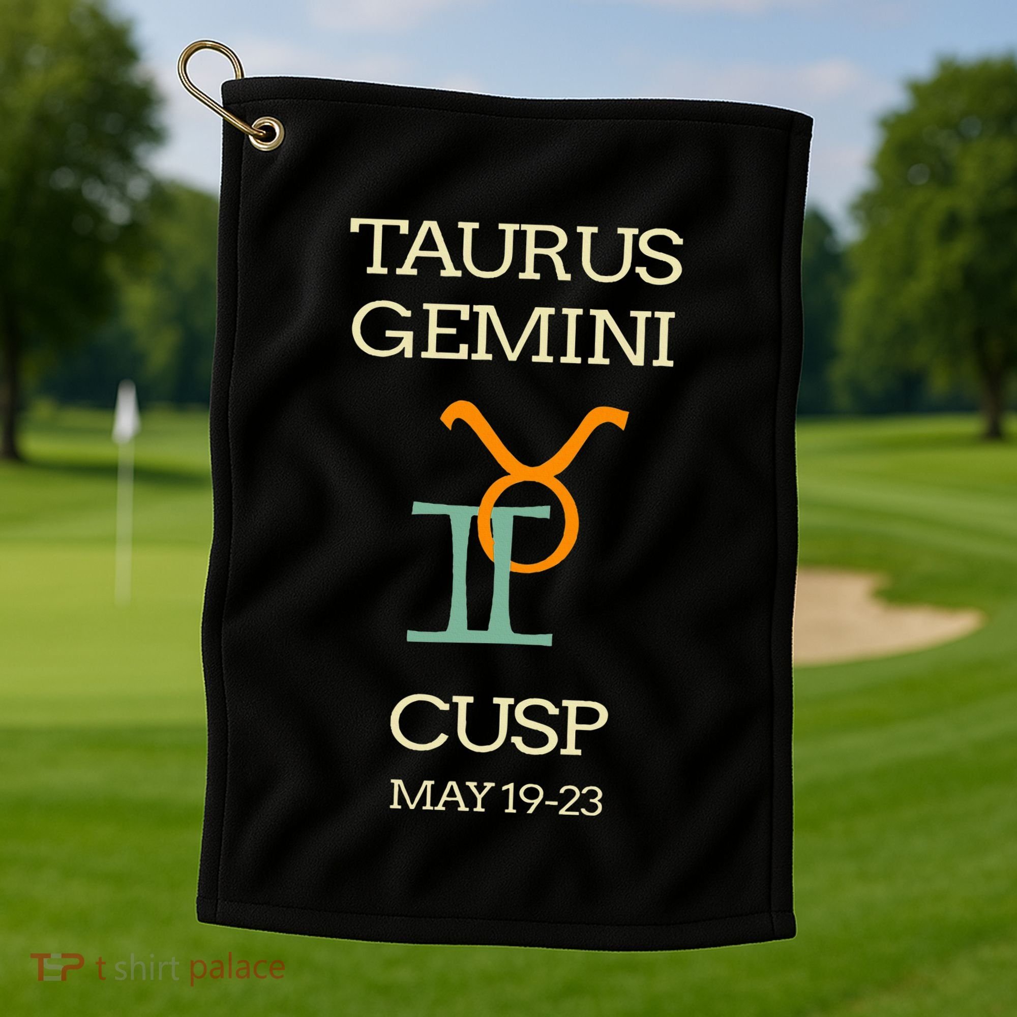 Taurus Gemini Cusp Zodiac Horoscope Gift Golf Towel