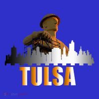 The Golden Driller Of Tulsa Oklahoma And The Tulsa Skyline Women's Tank Top thumb 5