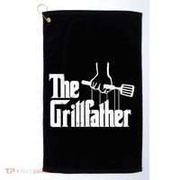 The Grillfather Dad Chef Grilling Grill Master Bbq Gift Golf Towel thumb 0