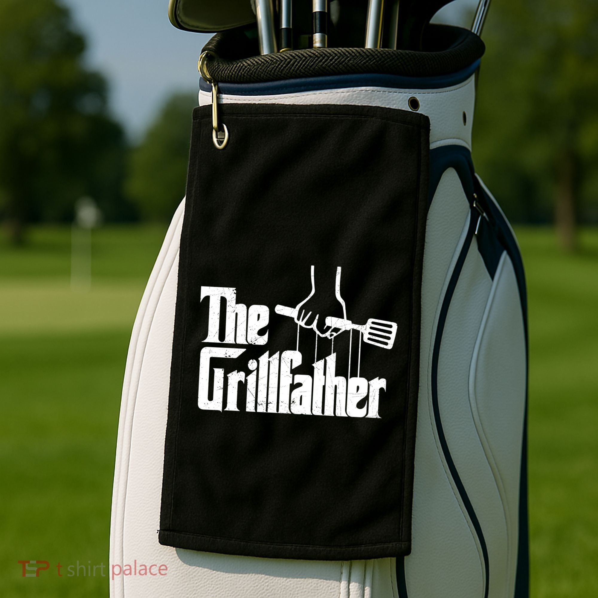 The Grillfather Dad Chef Grilling Grill Master Bbq Gift Golf Towel