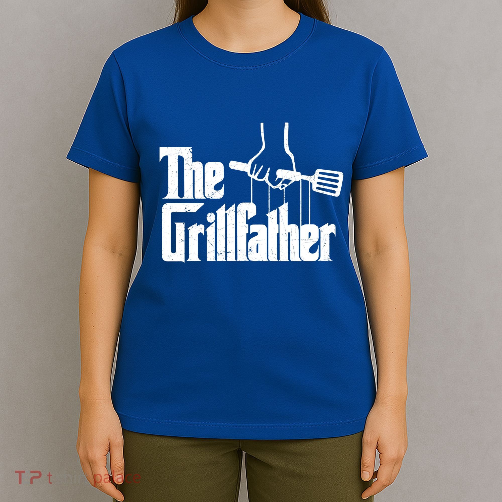 The Grillfather Dad Chef Grilling Grill Master Bbq Gift T-Shirt