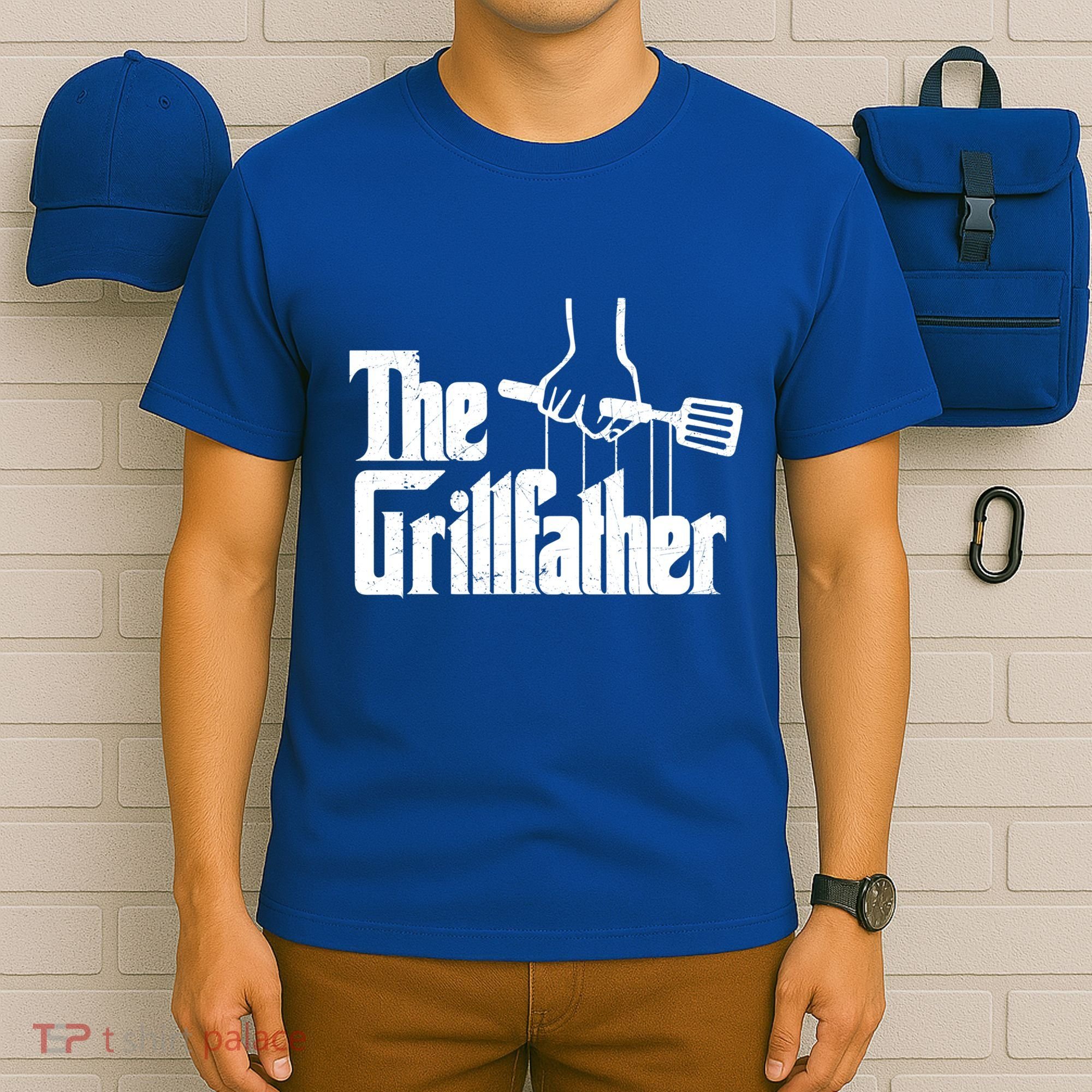 The Grillfather Dad Chef Grilling Grill Master Bbq Gift T-Shirt