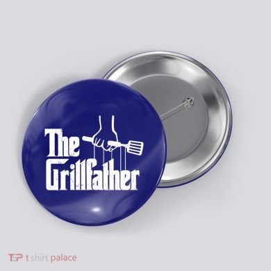The Grillfather Dad Chef Grilling Grill Master Bbq Gift Button