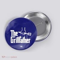 The Grillfather Dad Chef Grilling Grill Master Bbq Gift Button thumb 0