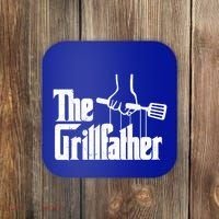 The Grillfather Dad Chef Grilling Grill Master Bbq Gift Coaster thumb 0