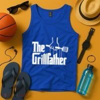 The Grillfather Dad Chef Grilling Grill Master Bbq Gift Tank Top thumb 4