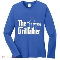 The Grillfather Dad Chef Grilling Grill Master Bbq Gift Women's Long Sleeve Shirt thumb 0