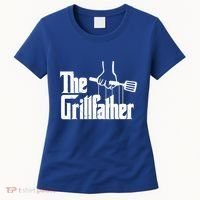 The Grillfather Dad Chef Grilling Grill Master Bbq Gift Women's T-Shirt thumb 0