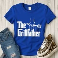 The Grillfather Dad Chef Grilling Grill Master Bbq Gift Women's T-Shirt thumb 3