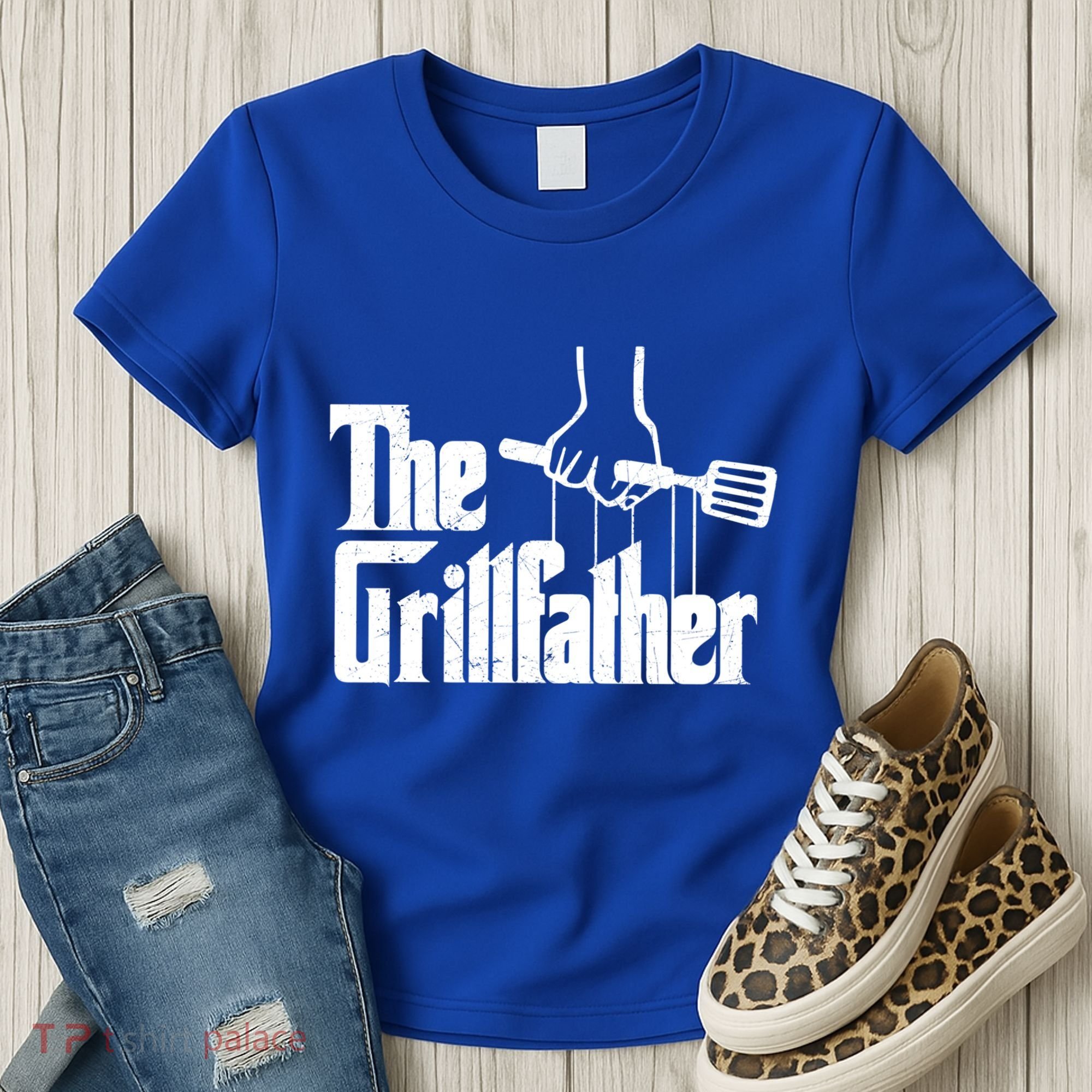 The Grillfather Dad Chef Grilling Grill Master Bbq Gift Women's T-Shirt