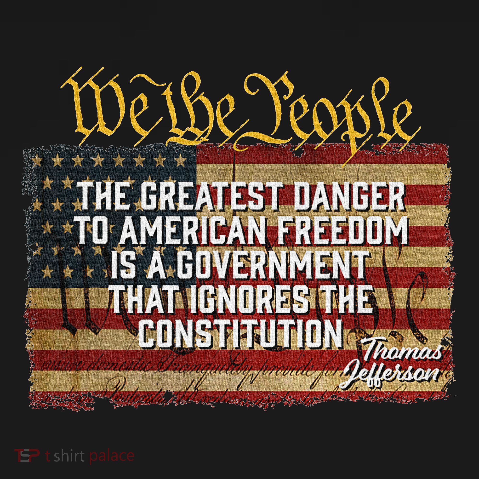The Greatest Danger To American Freedom Thomas Jefferson Kids Sweatshirt