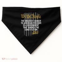 The Greatest Danger To American Freedom Thomas Jefferson USA-Made Doggie Bandana thumb 0