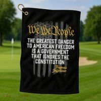 The Greatest Danger To American Freedom Thomas Jefferson Golf Towel thumb 1