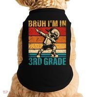 Third Grade Dabbing Boy Bruh IM In 3rd Grade Student Doggie Tank thumb 0
