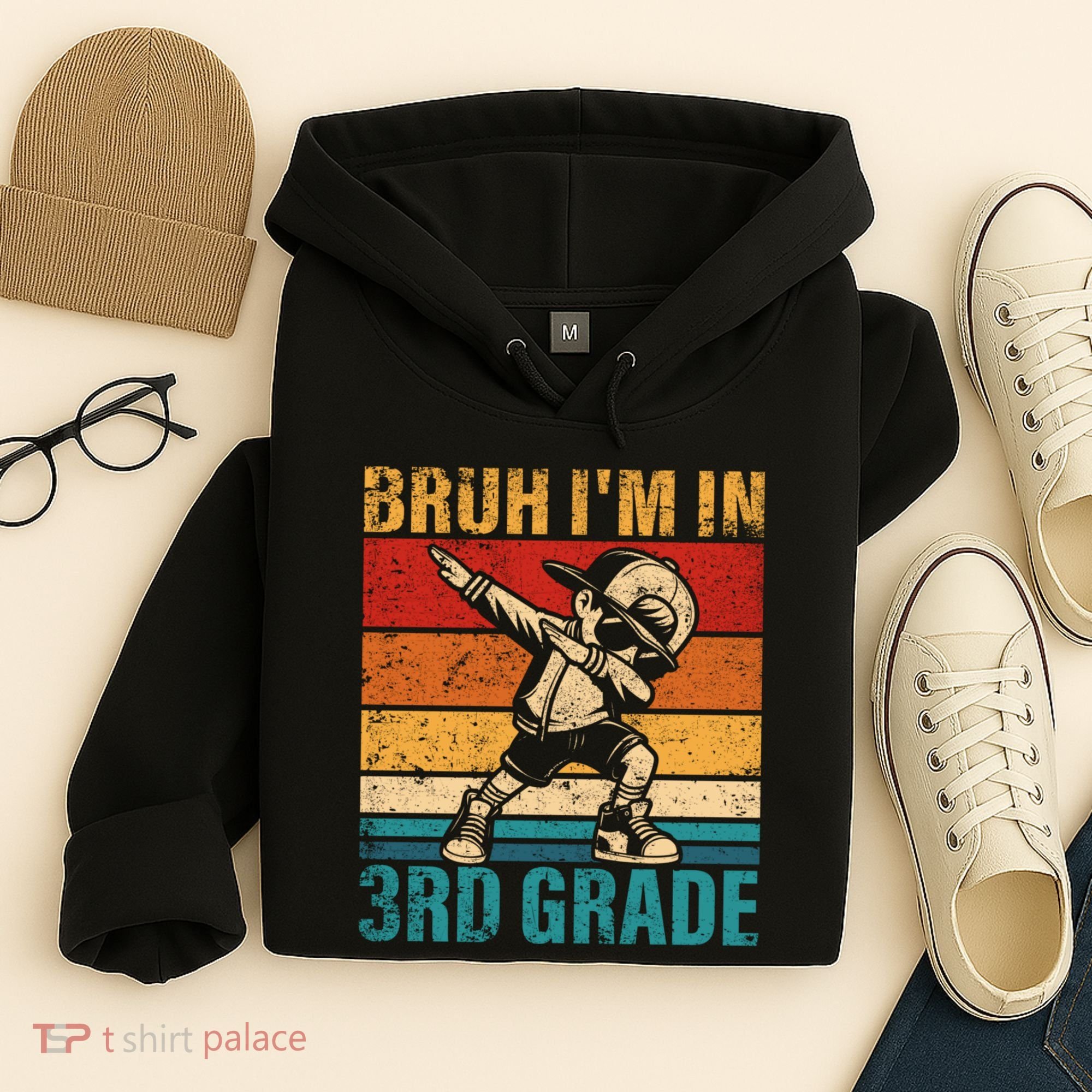 Third Grade Dabbing Boy Bruh IM In 3rd Grade Student Hoodie
