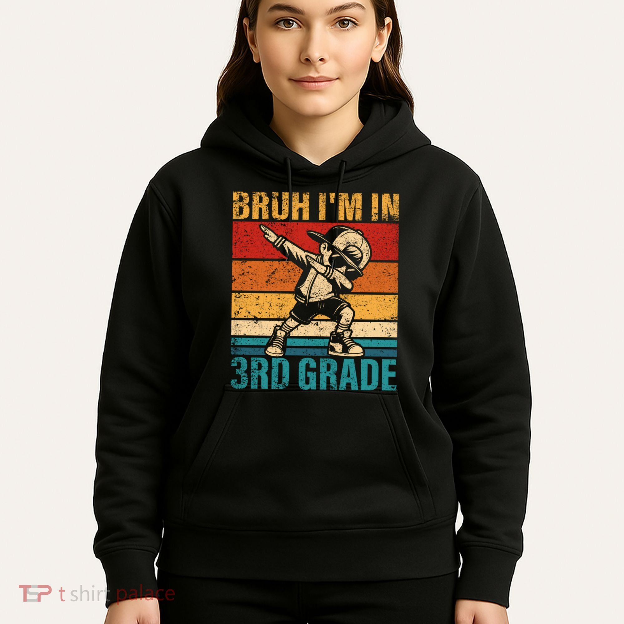 Third Grade Dabbing Boy Bruh IM In 3rd Grade Student Hoodie