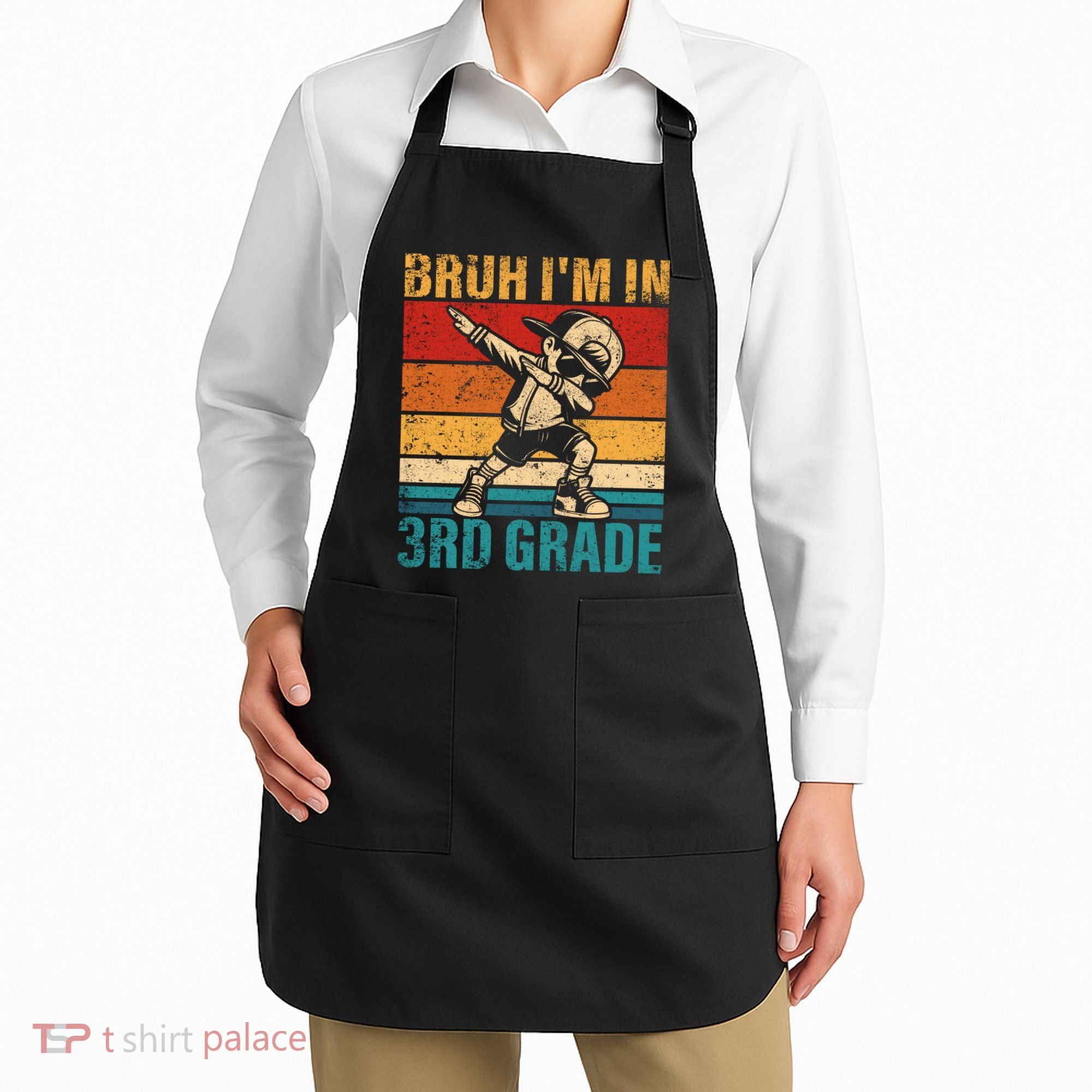 Third Grade Dabbing Boy Bruh IM In 3rd Grade Student Apron