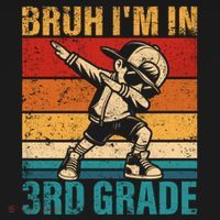 Third Grade Dabbing Boy Bruh IM In 3rd Grade Student Apron thumb 3