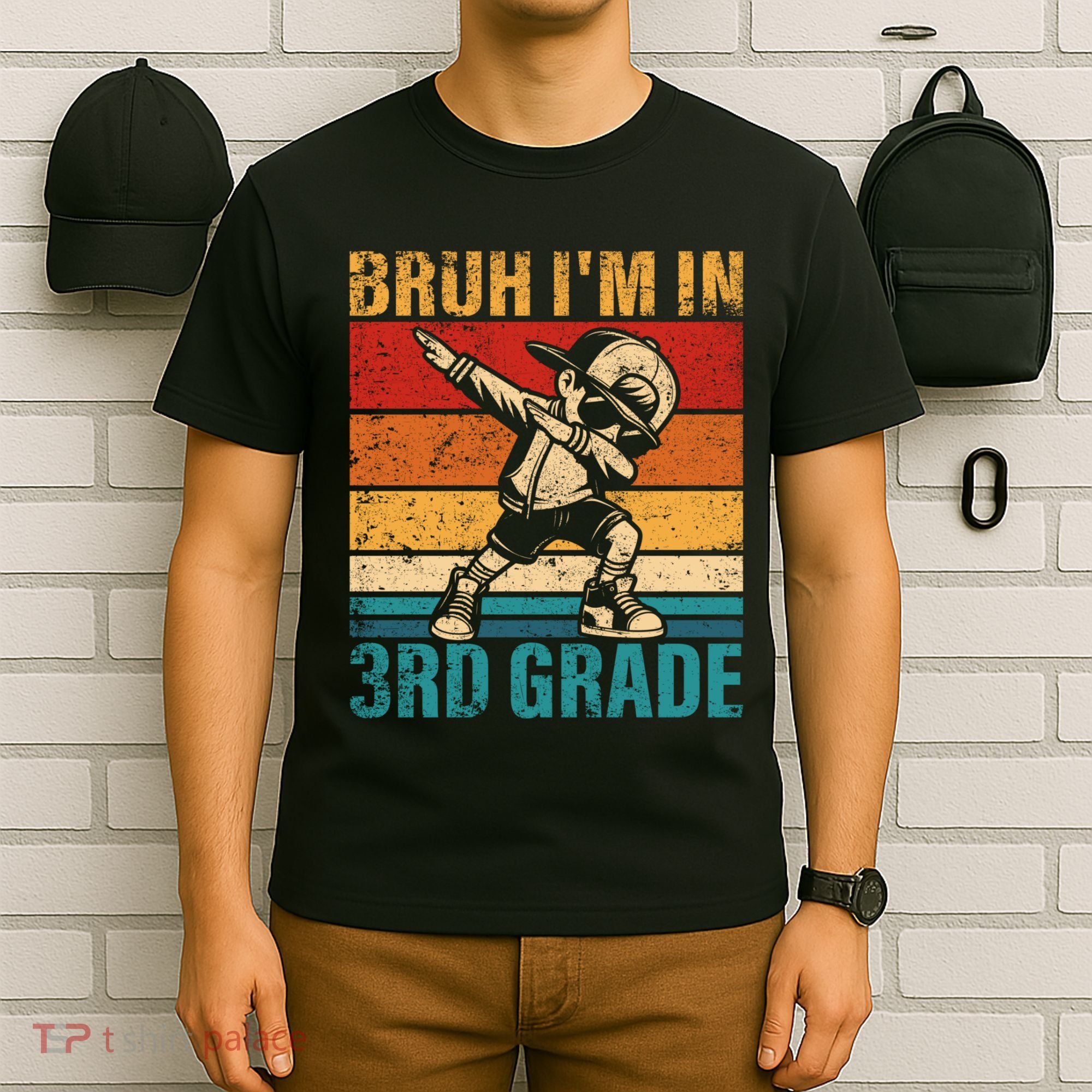Third Grade Dabbing Boy Bruh IM In 3rd Grade Student T-Shirt