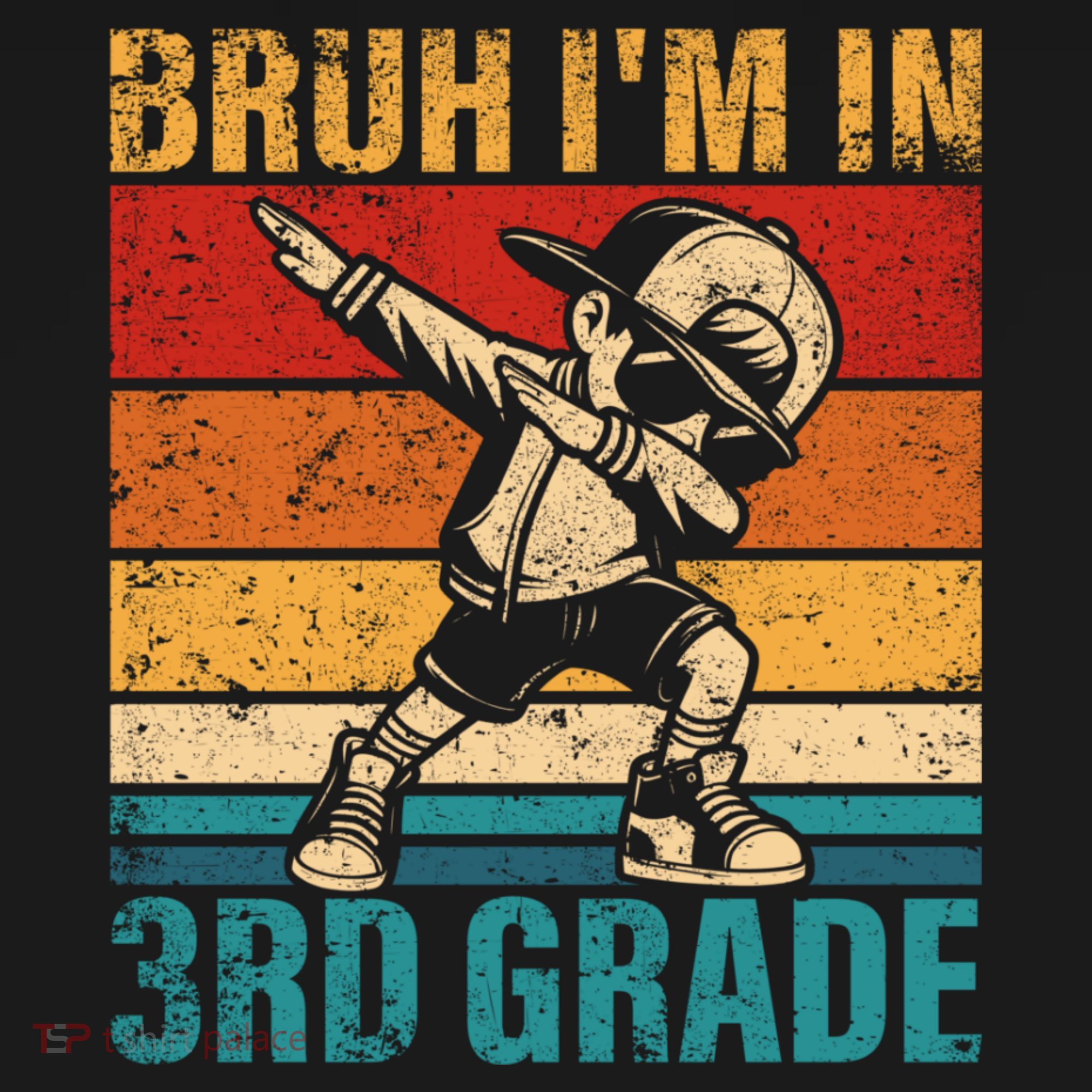 Third Grade Dabbing Boy Bruh IM In 3rd Grade Student T-Shirt