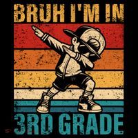 Third Grade Dabbing Boy Bruh IM In 3rd Grade Student Coaster thumb 2