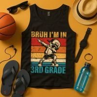 Third Grade Dabbing Boy Bruh IM In 3rd Grade Student Tank Top thumb 4