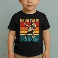 Third Grade Dabbing Boy Bruh IM In 3rd Grade Student Toddler T-Shirt thumb 2