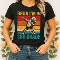 Third Grade Dabbing Boy Bruh IM In 3rd Grade Student Women's T-Shirt thumb 2