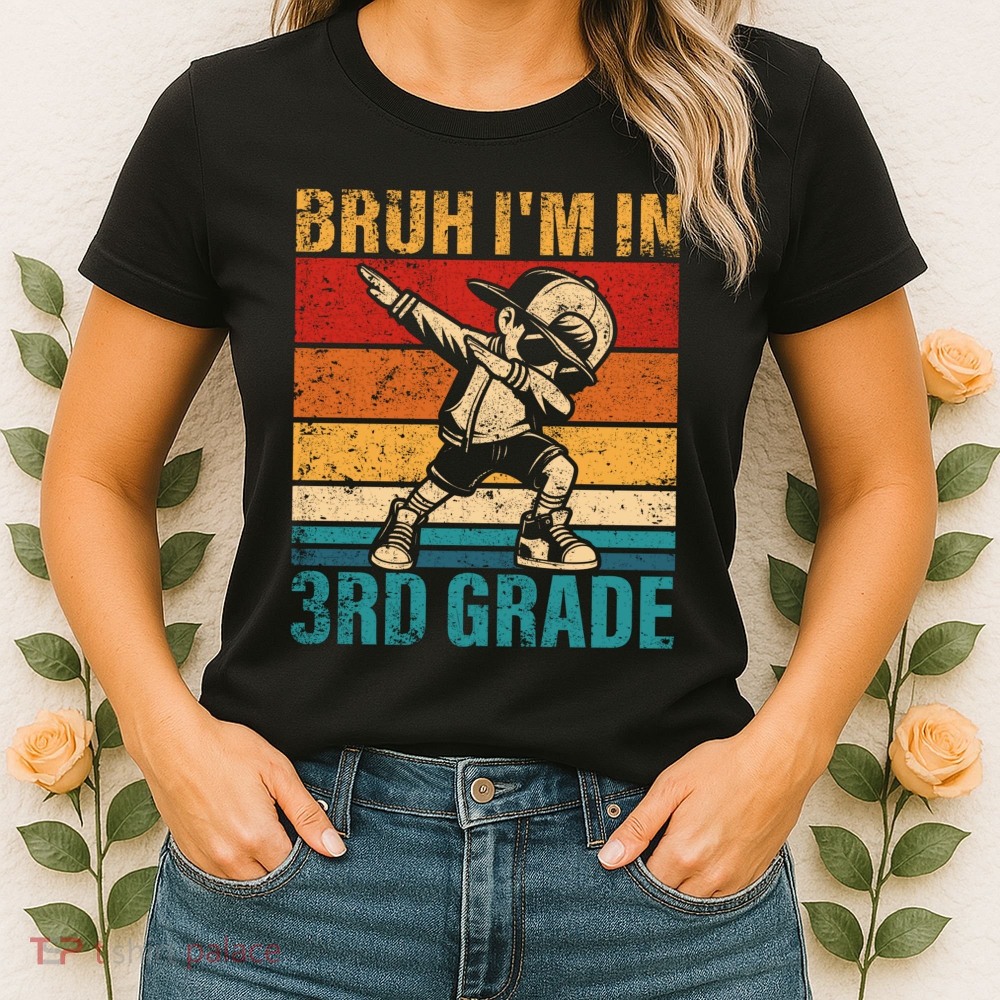Third Grade Dabbing Boy Bruh IM In 3rd Grade Student Women's T-Shirt