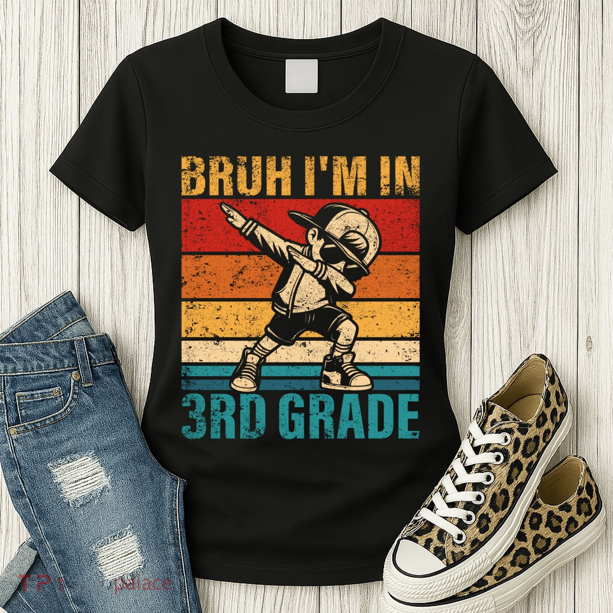 Third Grade Dabbing Boy Bruh IM In 3rd Grade Student Women's T-Shirt