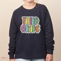 Third Grade Dalmatian Dots 3rd Dream Team Back To School Women's Sweatshirt thumb 0