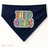 Third Grade Dalmatian Dots 3rd Dream Team Back To School USA-Made Doggie Bandana thumb 0