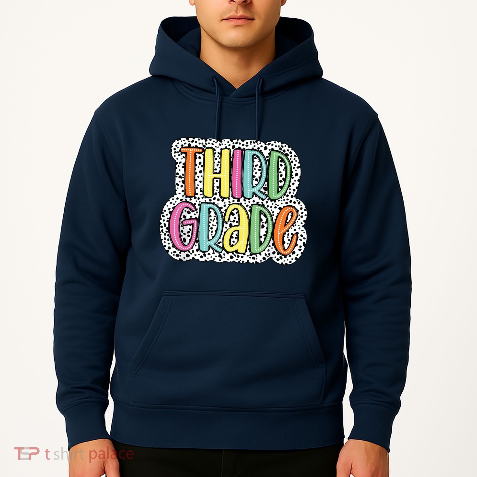 Third Grade Dalmatian Dots 3rd Dream Team Back To School Hoodie