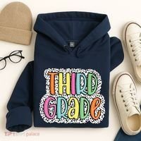 Third Grade Dalmatian Dots 3rd Dream Team Back To School Hoodie thumb 4