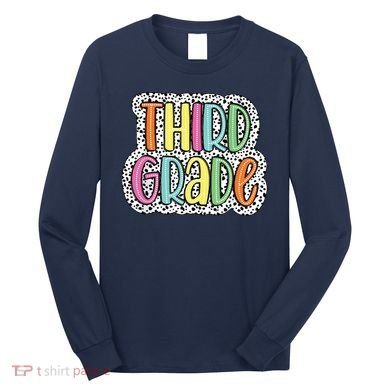Third Grade Dalmatian Dots 3rd Dream Team Back To School Long Sleeve Shirt