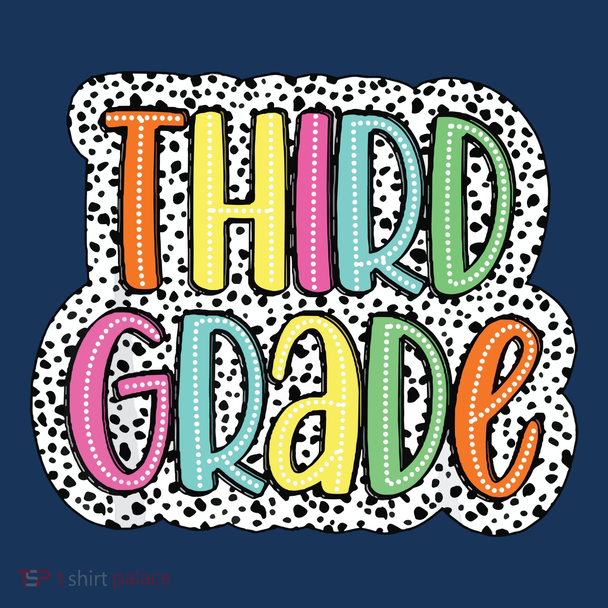 Third Grade Dalmatian Dots 3rd Dream Team Back To School Apron
