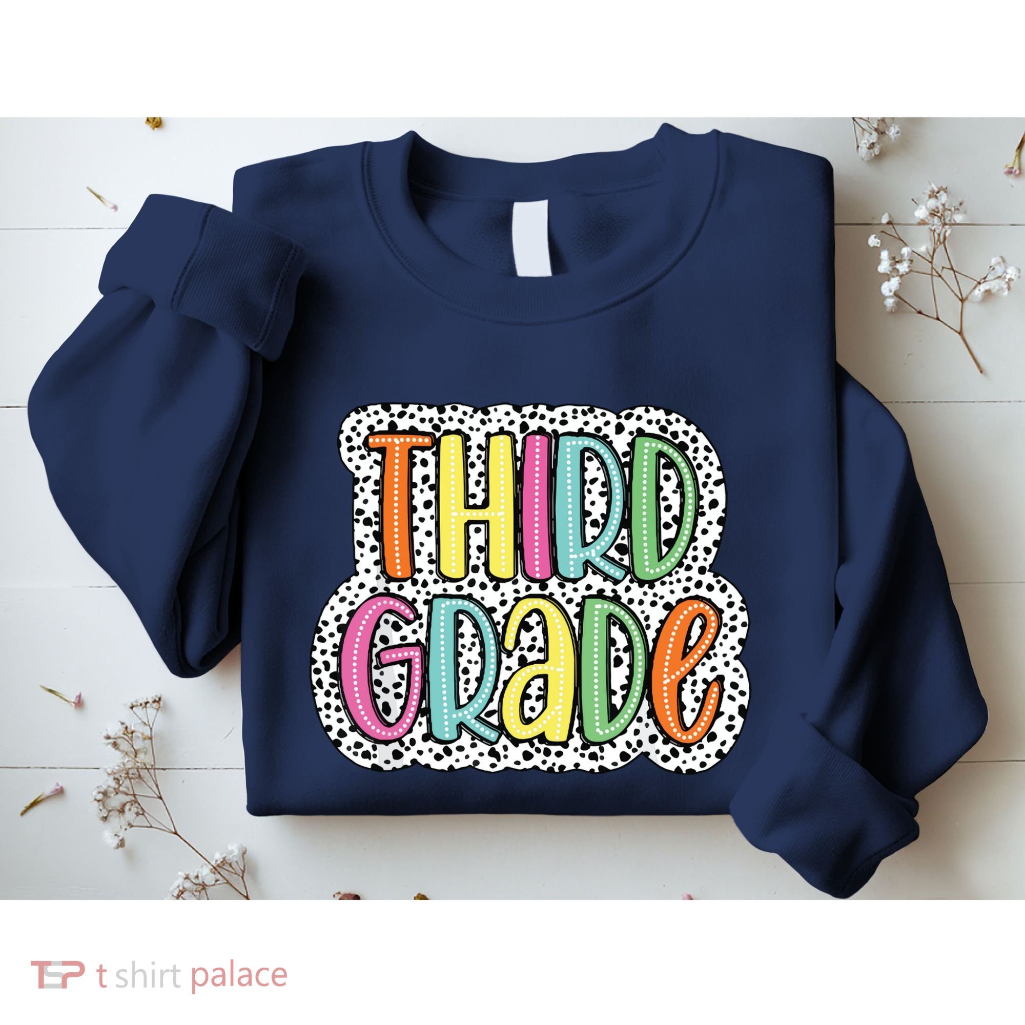 Third Grade Dalmatian Dots 3rd Dream Team Back To School Sweatshirt