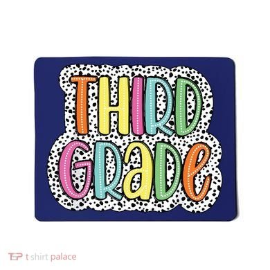 Third Grade Dalmatian Dots 3rd Dream Team Back To School Mousepad