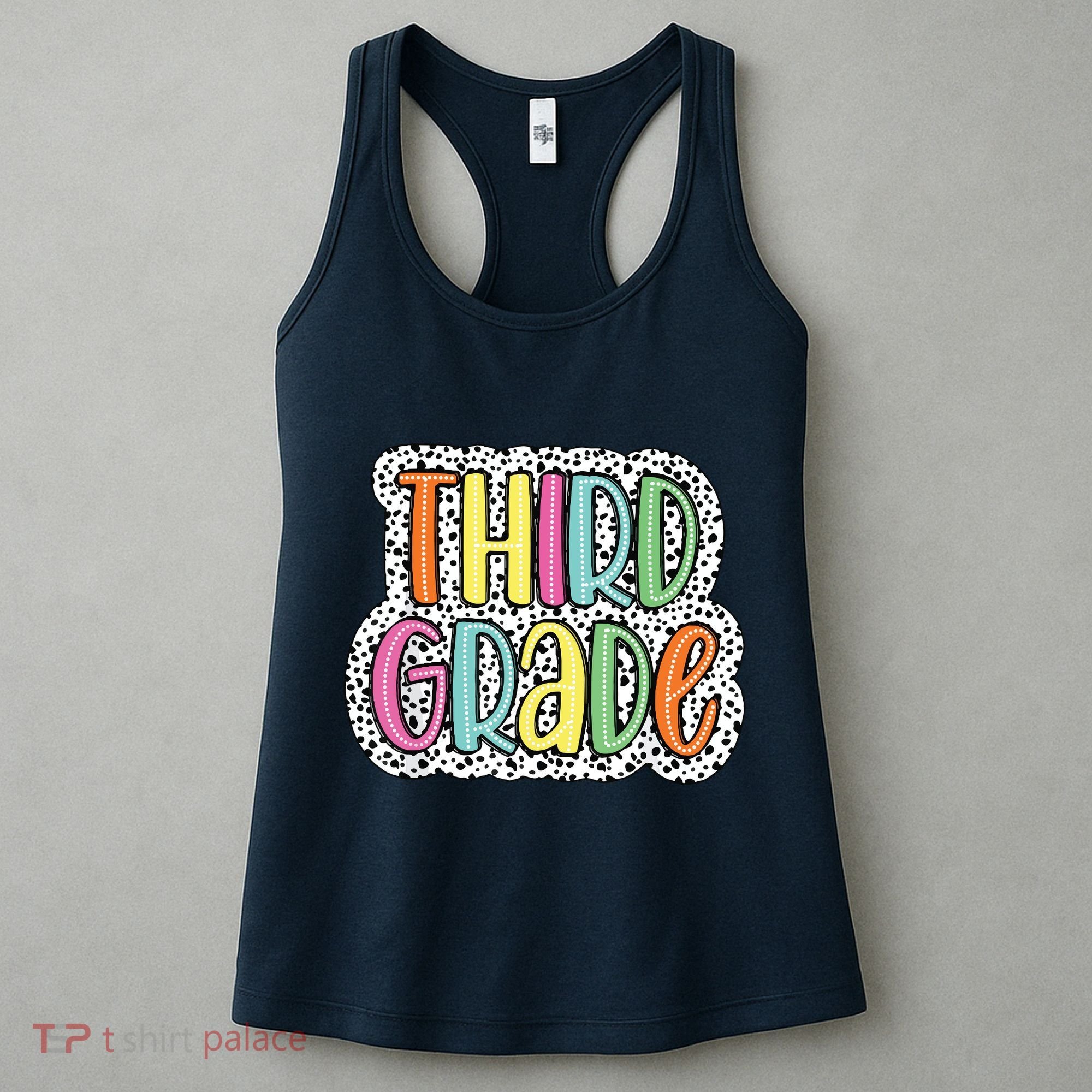 Third Grade Dalmatian Dots 3rd Dream Team Back To School Women's Tank Top