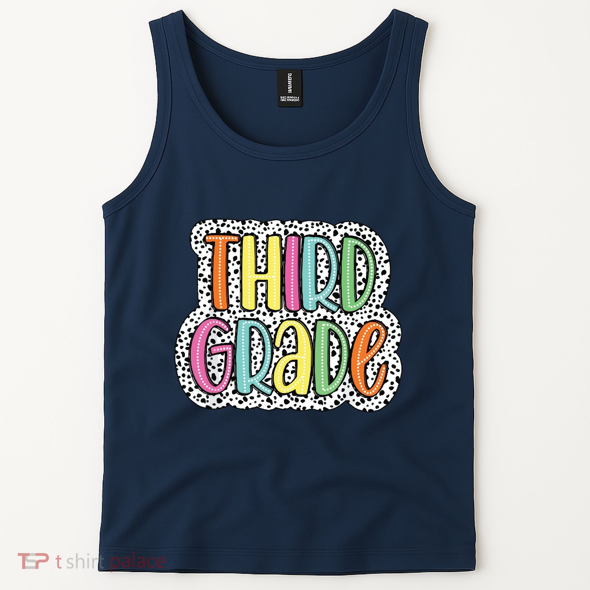 Third Grade Dalmatian Dots 3rd Dream Team Back To School Tank Top