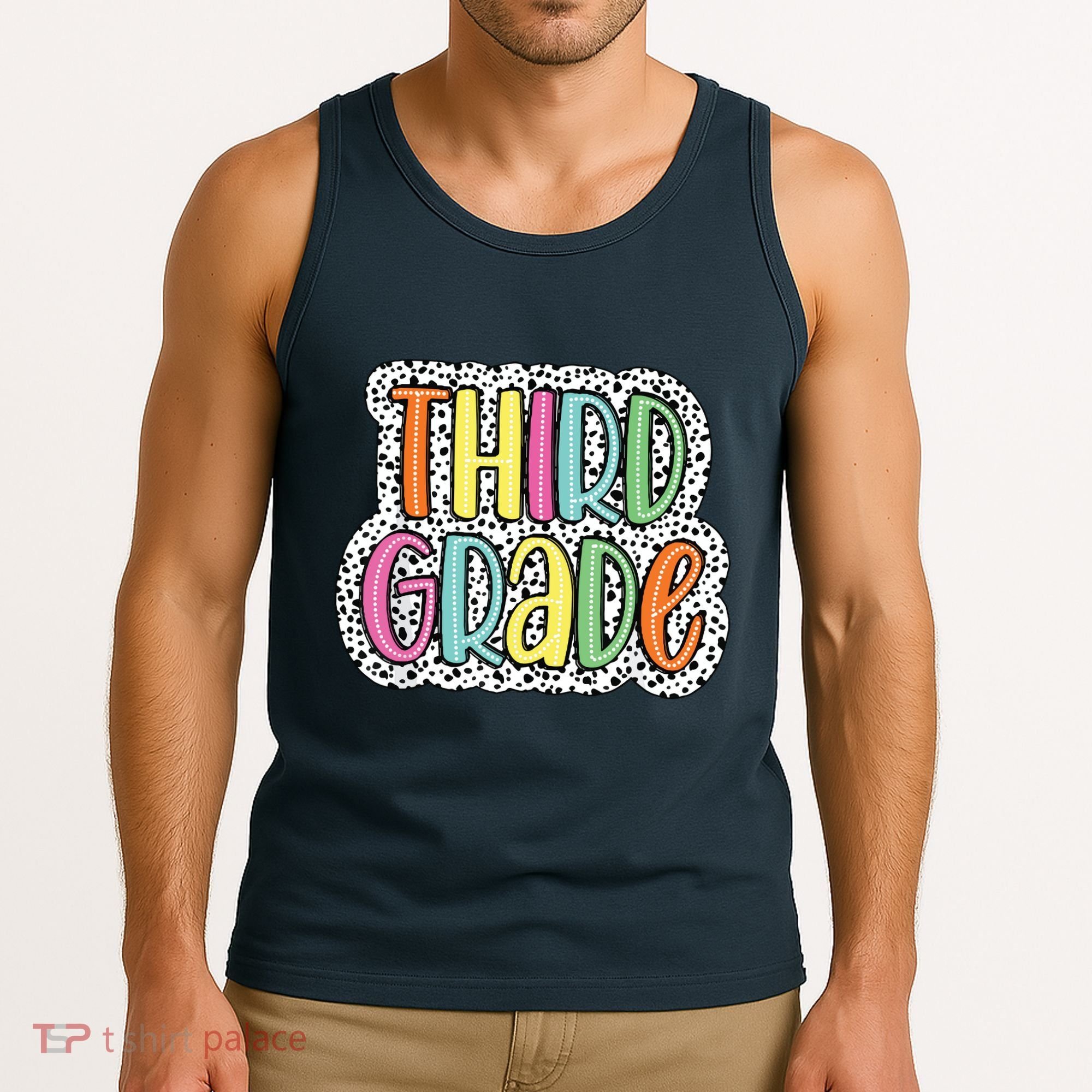 Third Grade Dalmatian Dots 3rd Dream Team Back To School Tank Top