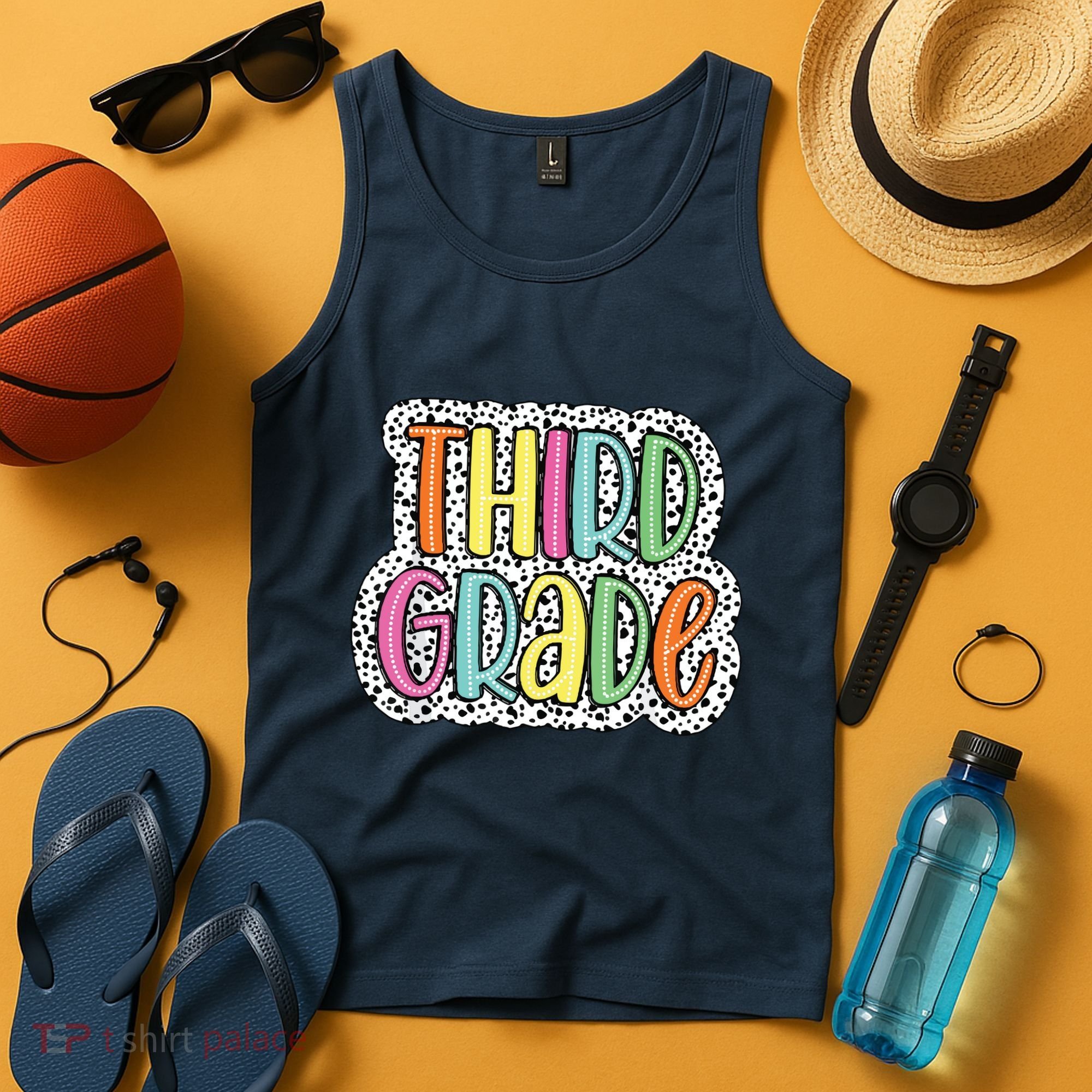 Third Grade Dalmatian Dots 3rd Dream Team Back To School Tank Top
