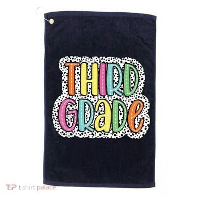Third Grade Dalmatian Dots 3rd Dream Team Back To School Golf Towel