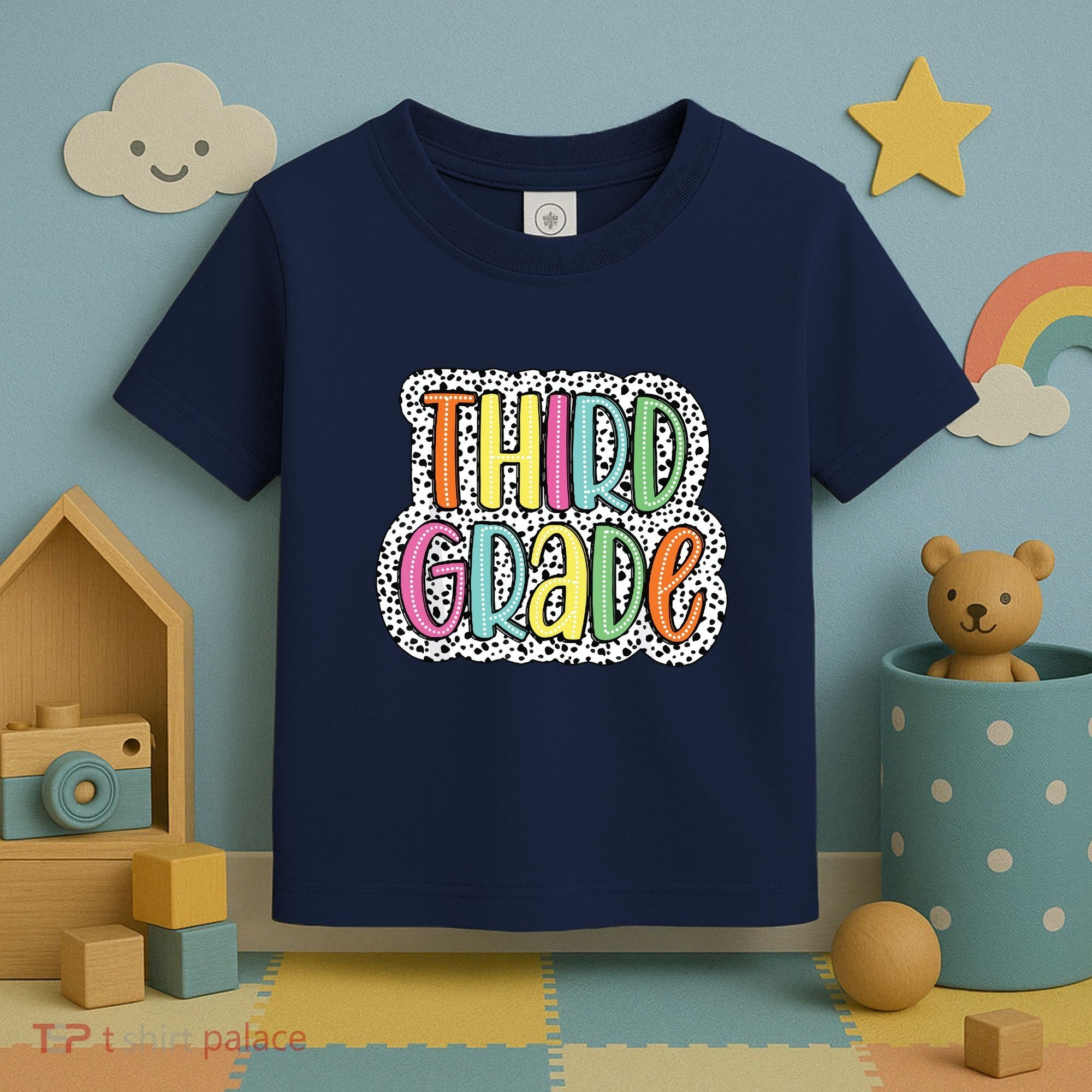 Third Grade Dalmatian Dots 3rd Dream Team Back To School Toddler T-Shirt