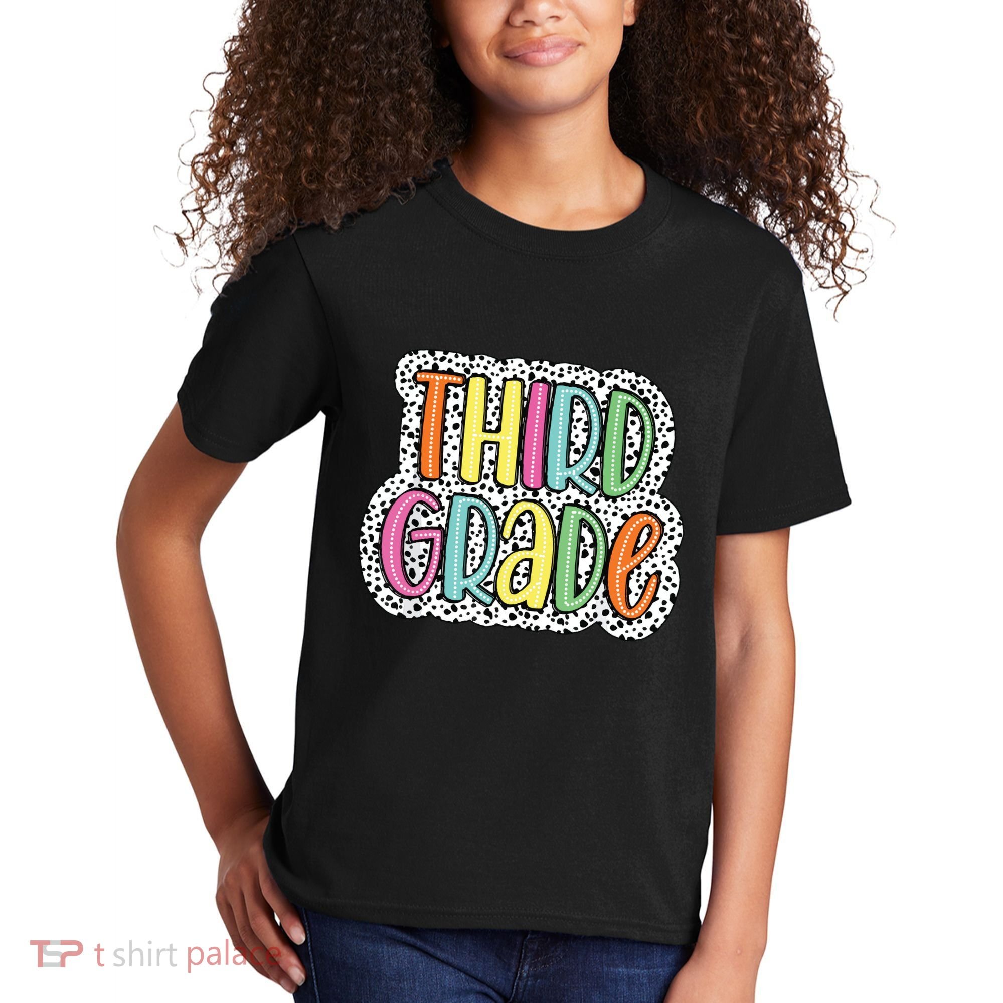 Third Grade Dalmatian Dots 3rd Dream Team Back To School Kids T-Shirt
