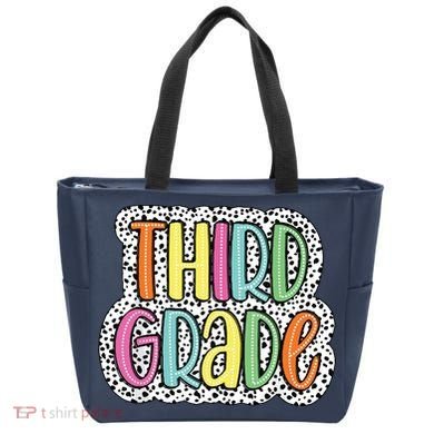 Third Grade Dalmatian Dots 3rd Dream Team Back To School Tote Bag