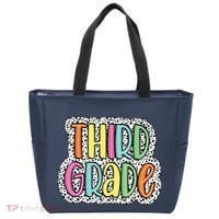 Third Grade Dalmatian Dots 3rd Dream Team Back To School Tote Bag thumb 0